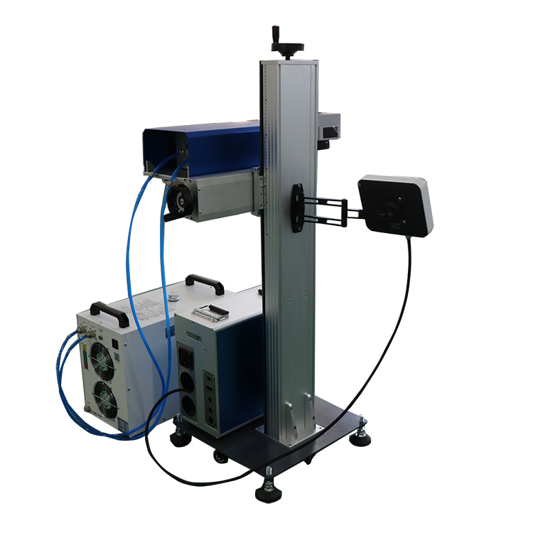 machine de marquage laser UV volant avec convoyeur